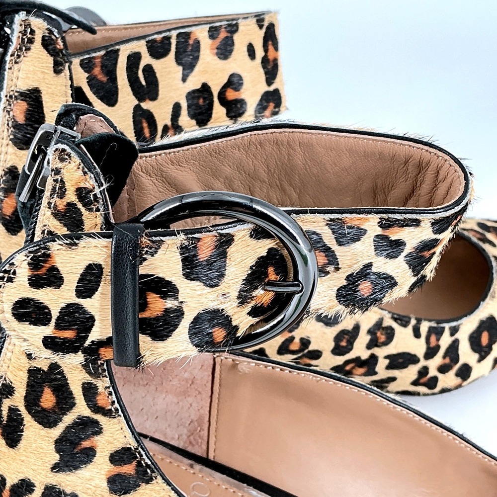 Linea Paolo Size 7.5 Leopard Print Calf Hair Block Heel Pumps NEW Corwyn $130 - Picture 14 of 14